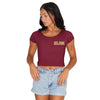 Elon Maroon Babydoll Tee