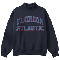 Florida Atlantic Owls Denim Mock Neck Sweatshirt