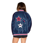 Florida Atlantic Owls Satin Letterman Bomber Jacket