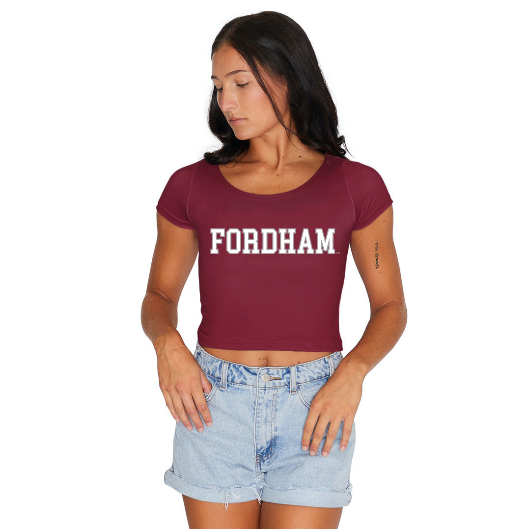 Fordham Maroon Babydoll Tee