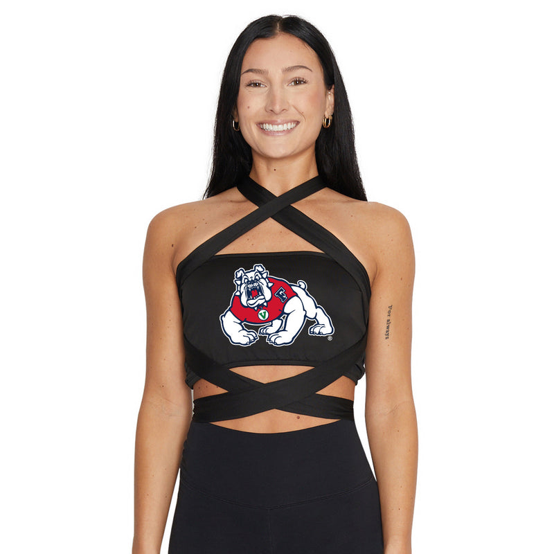 Fresno State Black Multi Way Bandeau Top