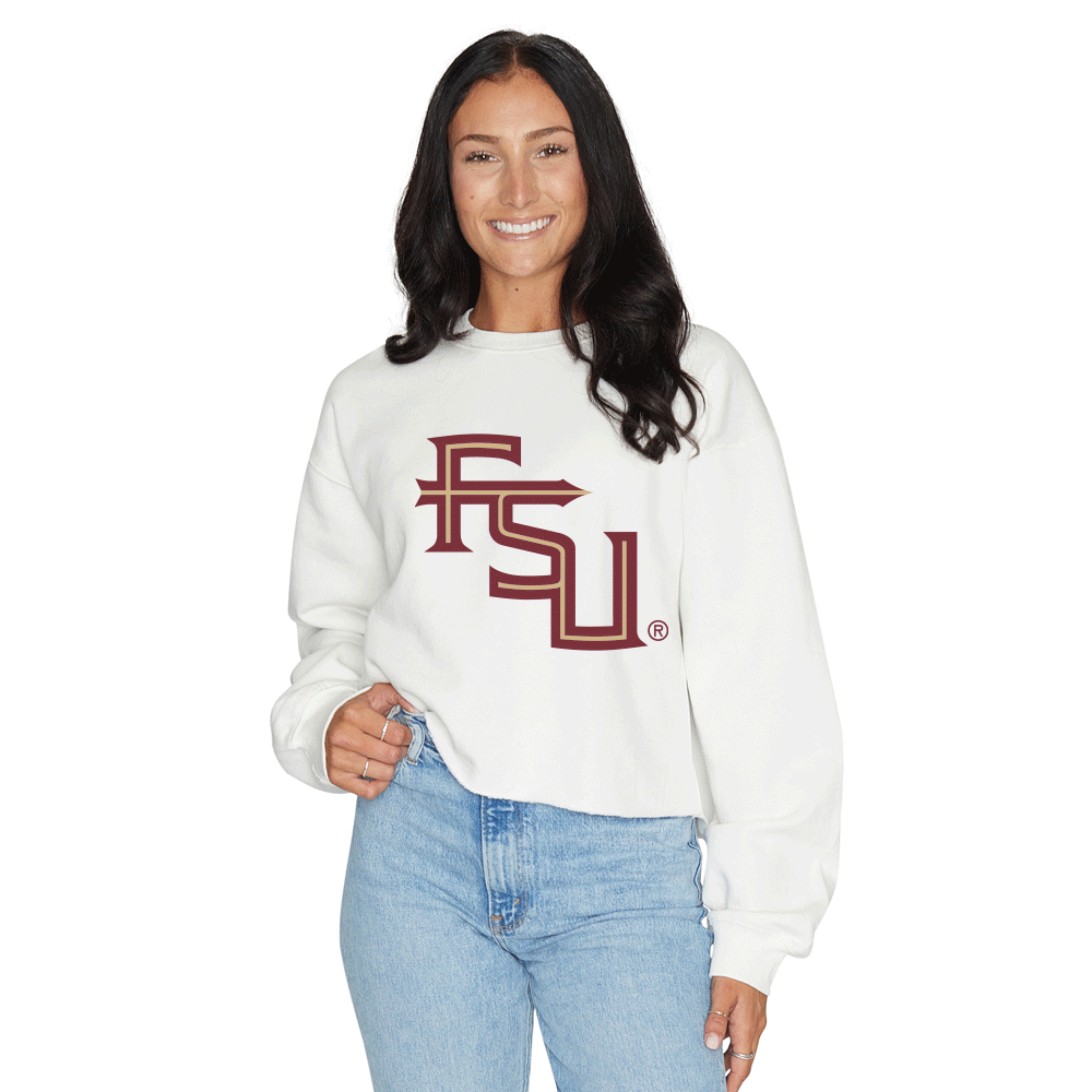 Florida State White Crewneck