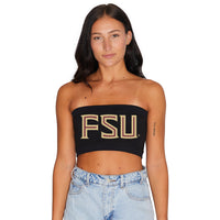 Florida State Black Bandeau Top
