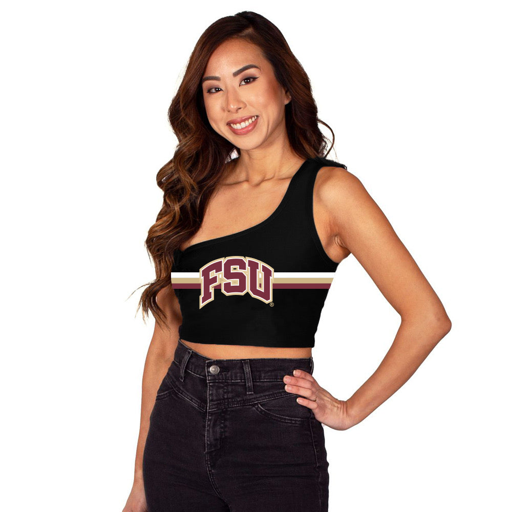 Florida State Black One Shoulder Top