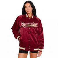 Florida State Satin Letterman Bomber Jacket