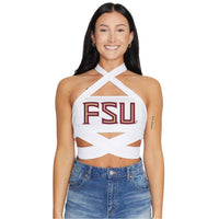 Florida State White Multi Way Bandeau Top