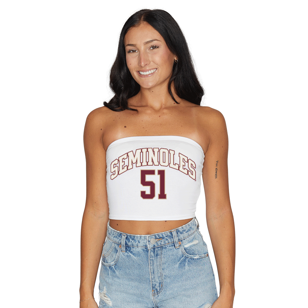 Florida State White Tube Top