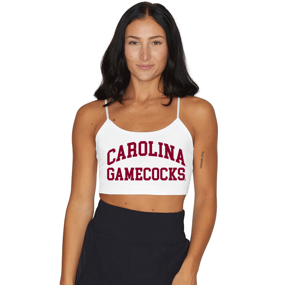 South Carolina Gamecocks White Spaghetti Tank