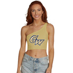 George Washington University Gold One Shoulder Top