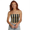 Black & Gold Striped Tube Top