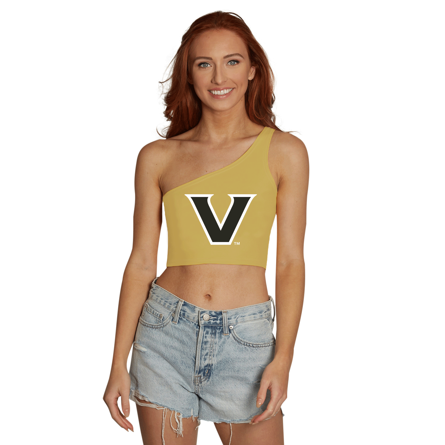 Vanderbilt Gold One Shoulder Top
