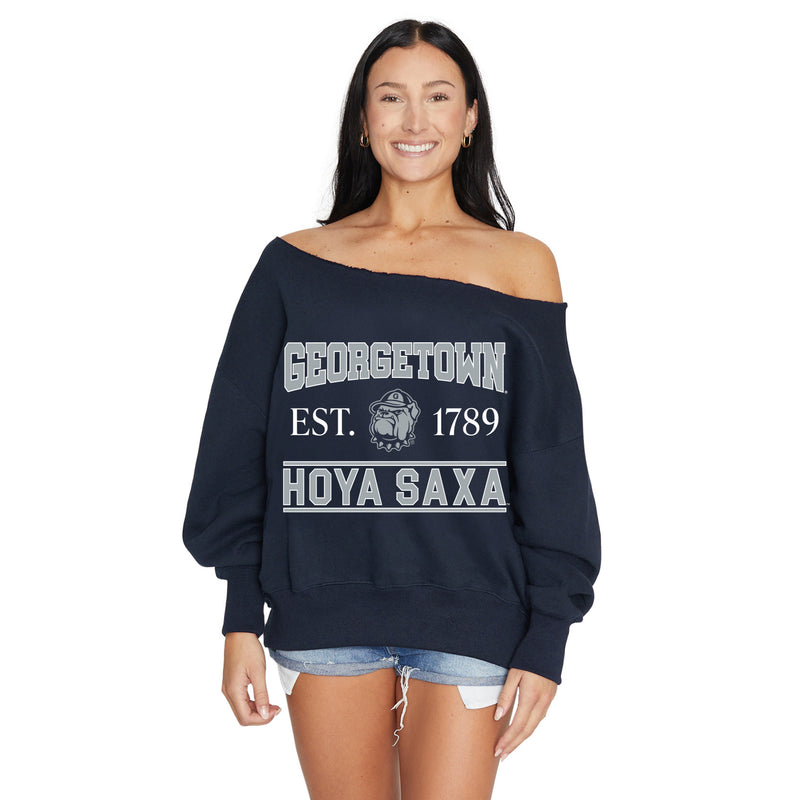 Georgetown Off the Shoulder Sweatshirt
