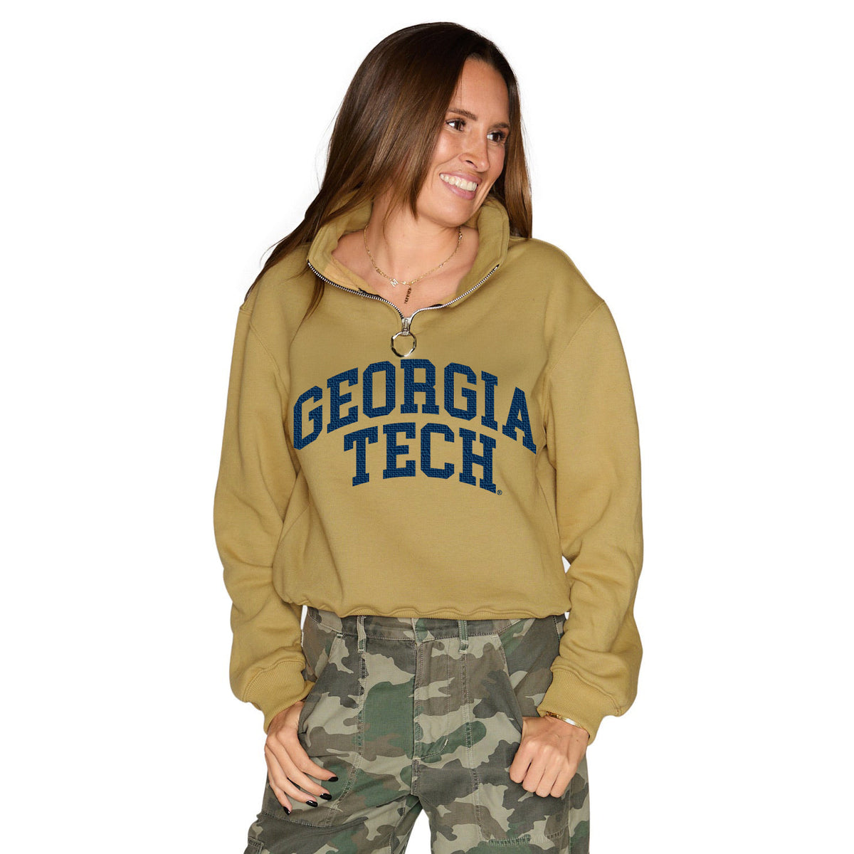 Ga Tech Gold Georgia Tech Gold Quarter Zip Sweatshirt – lojobands