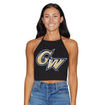 George Washington University Black Halter Top