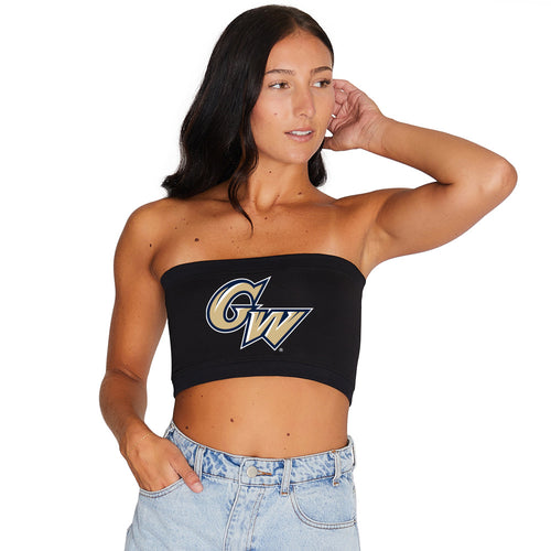 George Washington University Black Bandeau Top