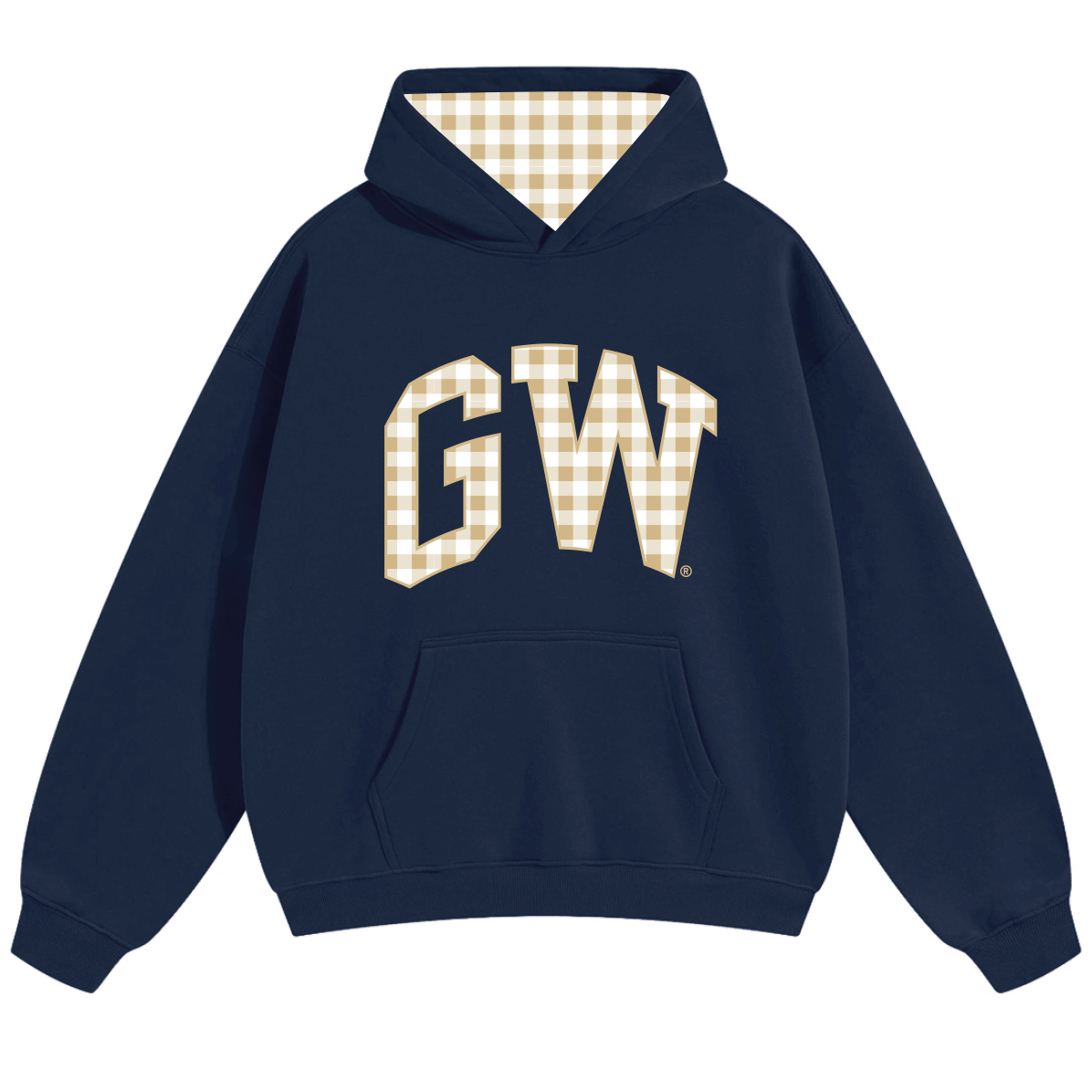 George Washington University Gingham Hoodie