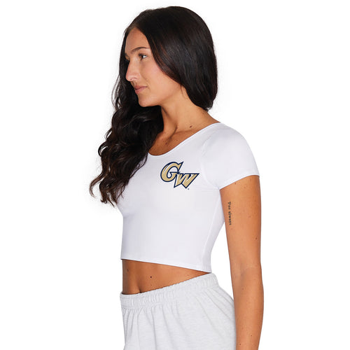 George Washington University White Babydoll Tee