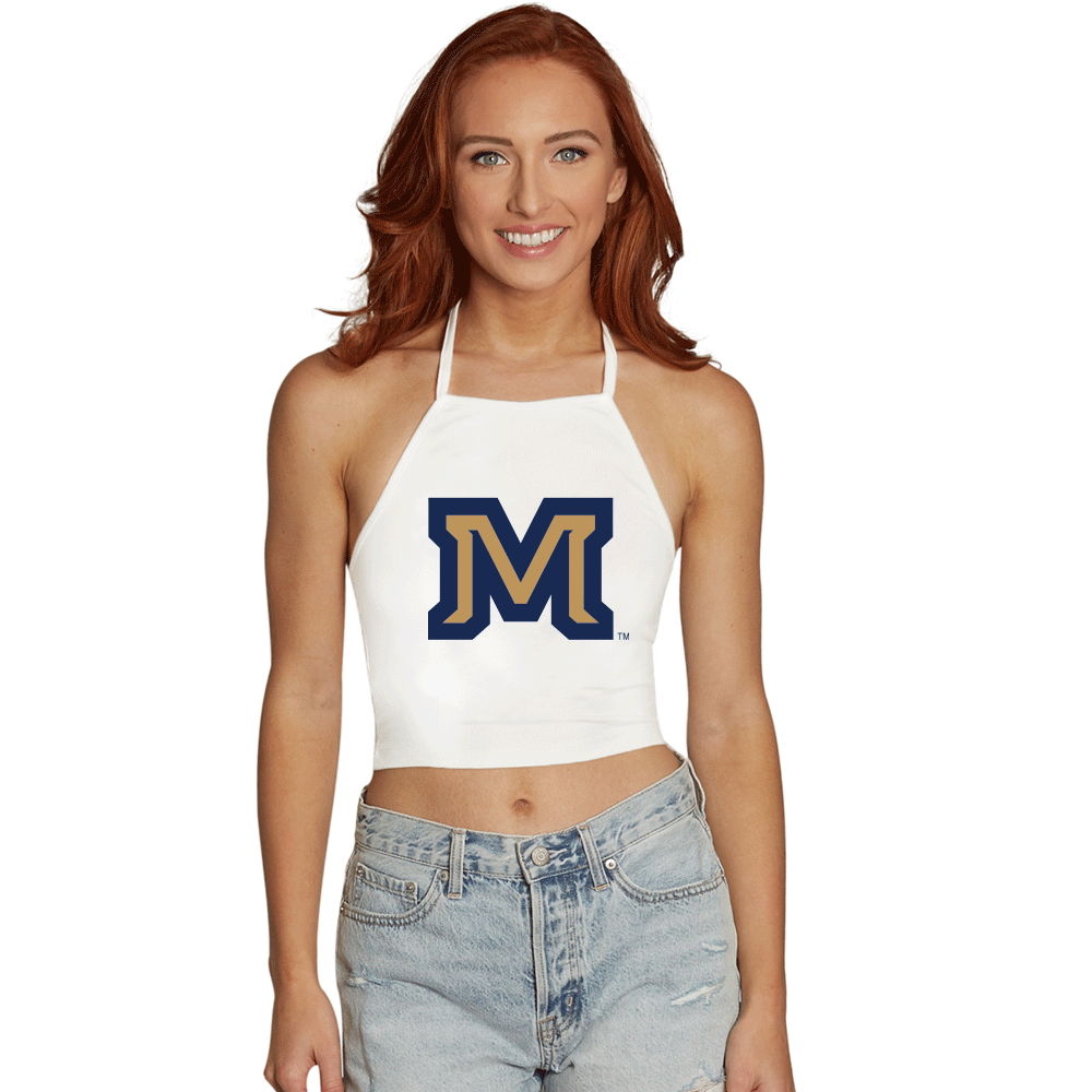 Montana State White Halter Top