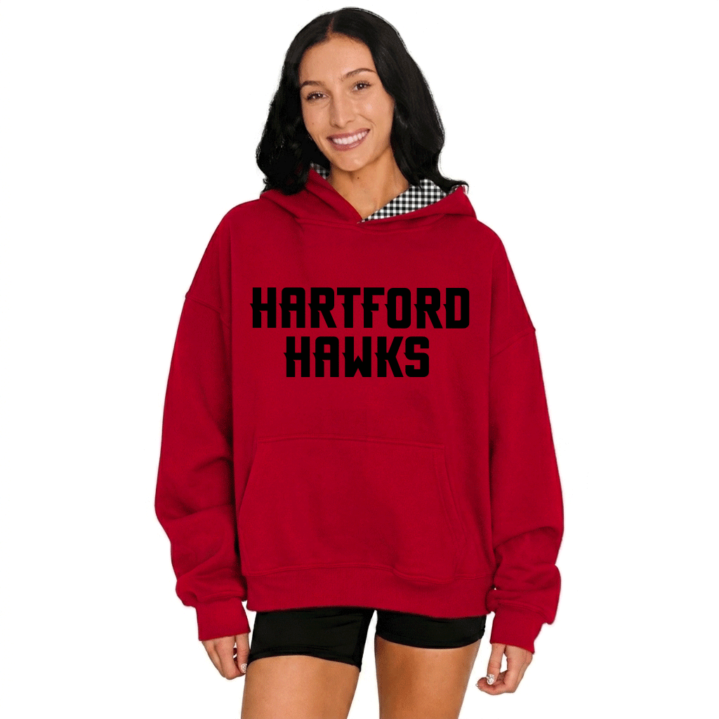 University of Hartford Gingham Hoodie