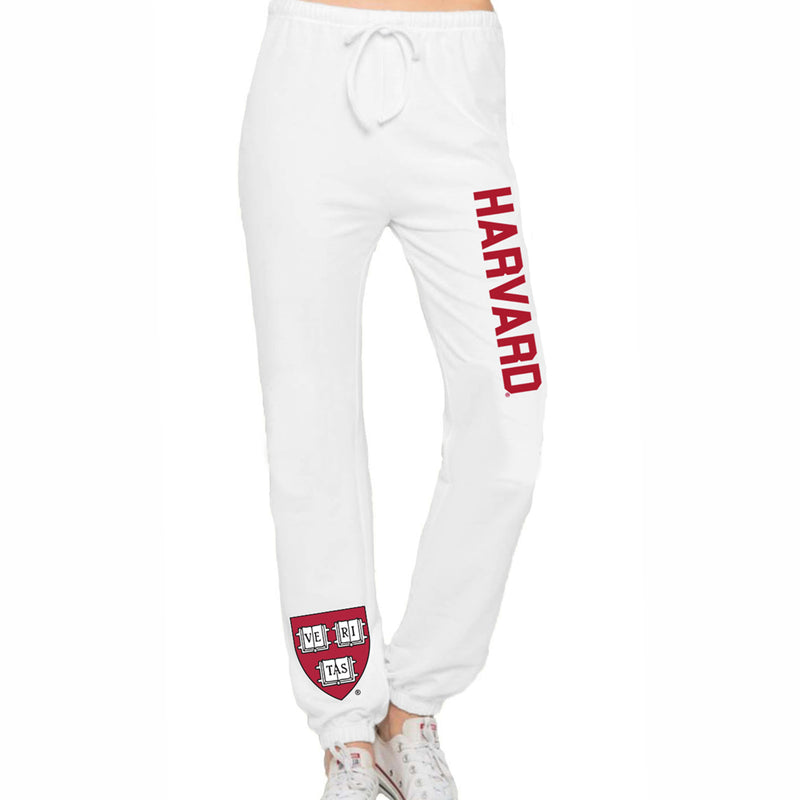 Harvard White Joggers