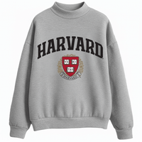 Harvard Gray Mock Neck Sweatshirt