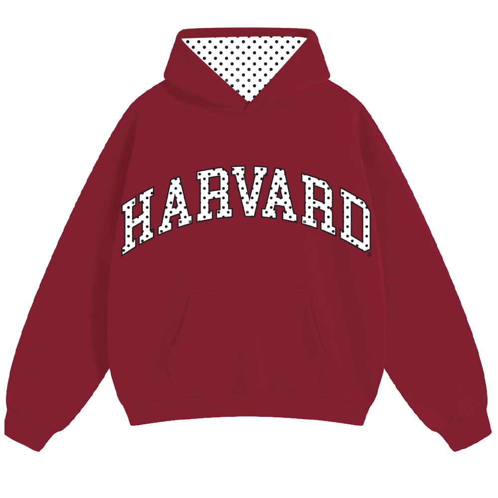 Harvard Polka Dot Hoodie