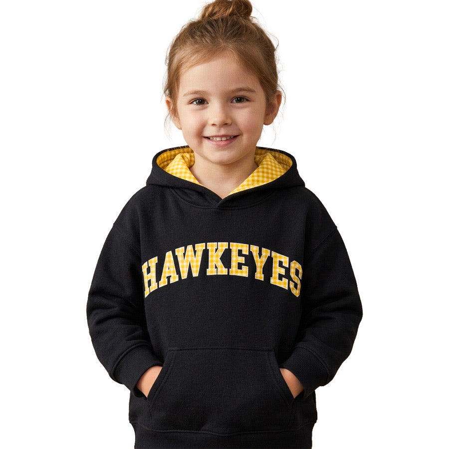 Iowa Hawkeyes Kids Gingham Hoodie