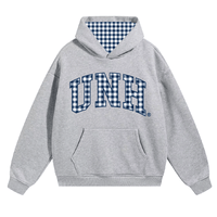 New Hampshire Gray Gingham Hoodie