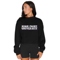 High Point University Black Retro Crewneck