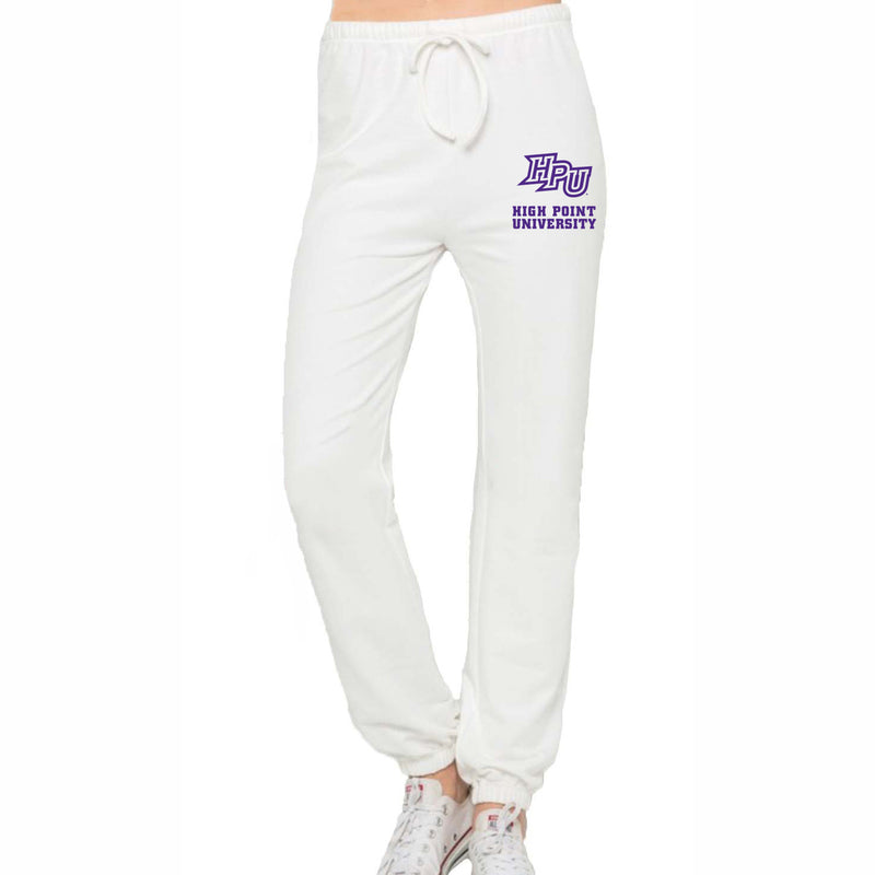 High Point University White Joggers