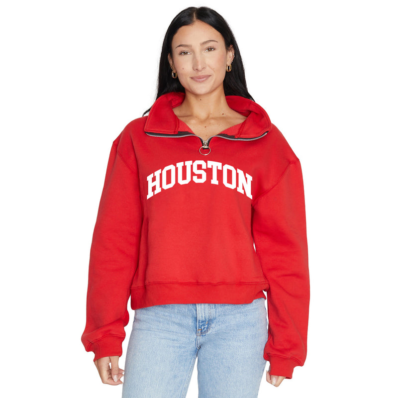 University of Houston Red Quarter Zip Sweatshirt