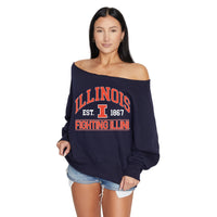 Illinois Fighting Illini Off the Shoulder Sweatshirt