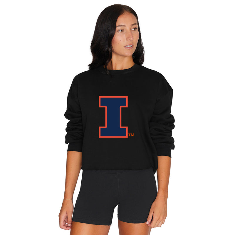 Illinois Fighting Illini Black Crewneck