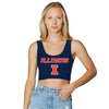 Illinois Fighting Illini Navy Crop Tank Top