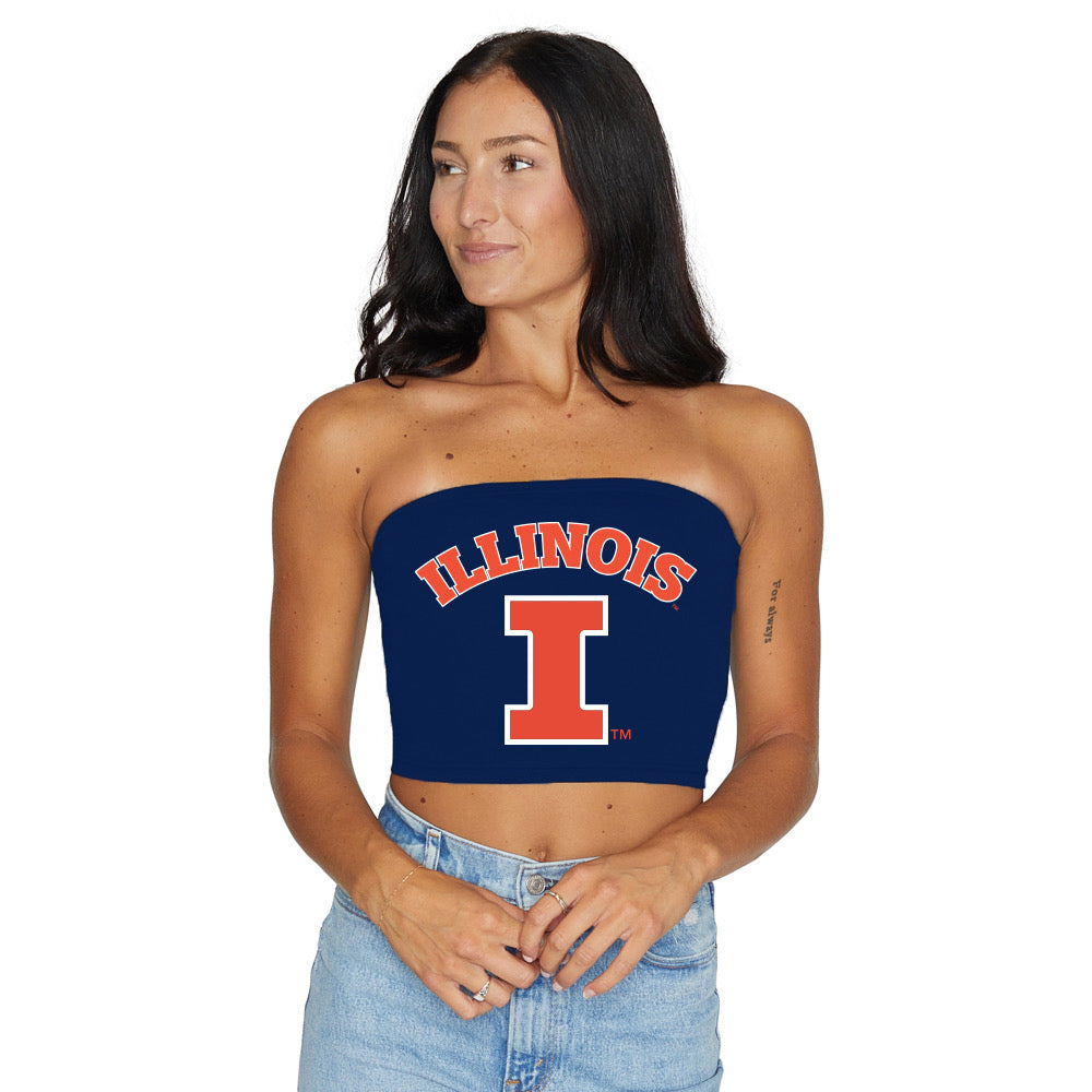 Illinois Fighting Illini Navy Tube Top