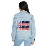 Illinois Fighting Illini Gothic Denim Jacket