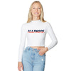 Illinois Fighting Illini White Mock Neck Top