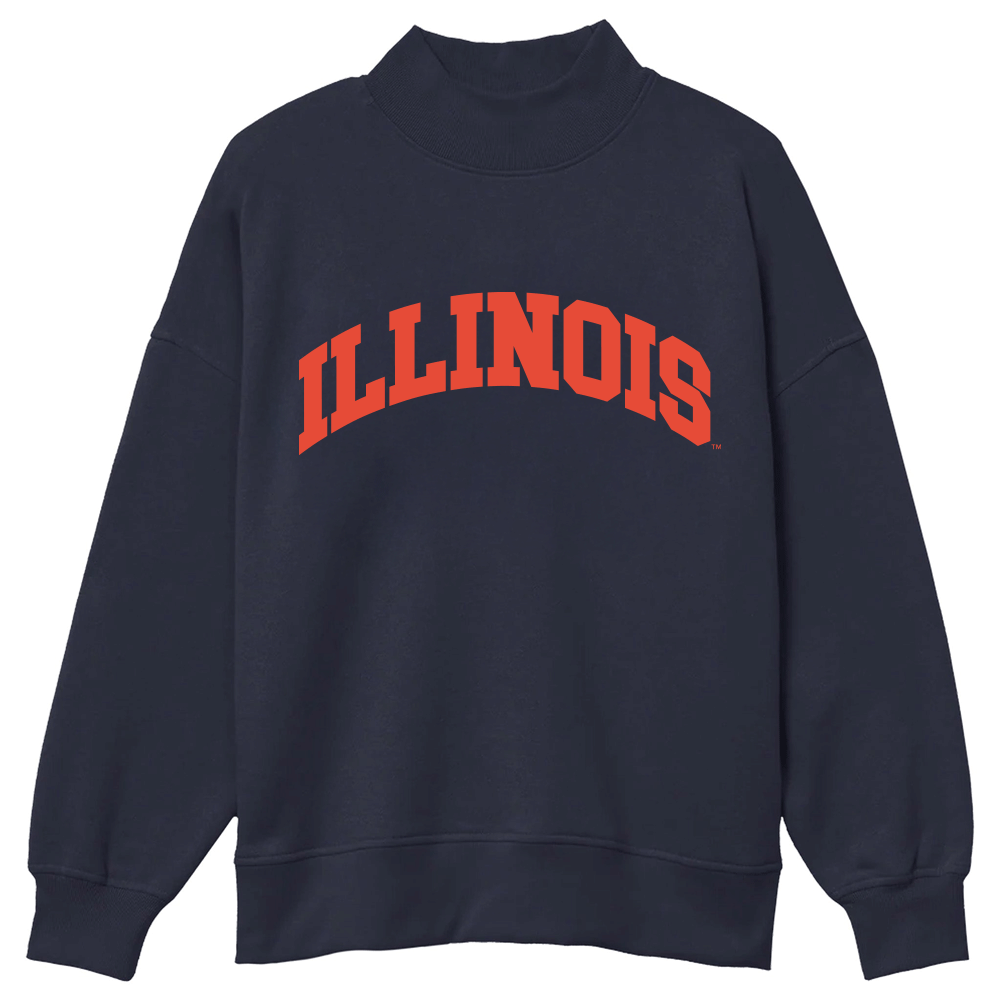 Illinois Fighting Illini Mock Neck Sweatshirt