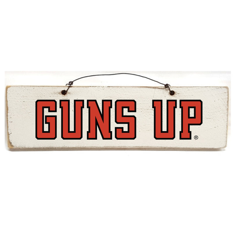 Texas Tech Guns Up Wooden Sign