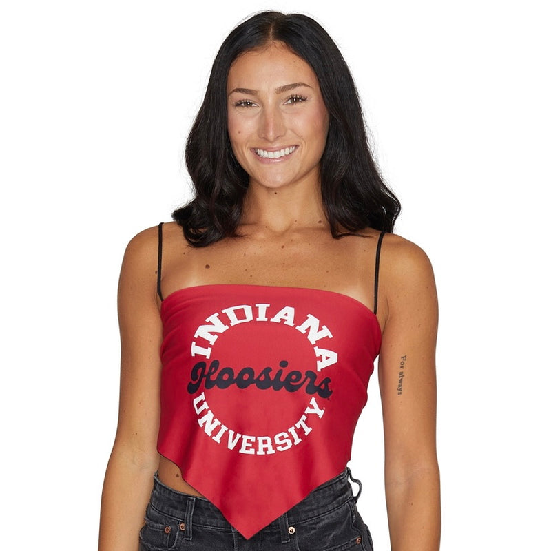Indiana Hoosiers Crimson Strap Bandana Top