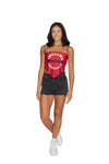 Indiana Hoosiers Crimson Strap Bandana Top
