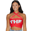 THE Ohio State OSU Buckeyes Red Multi Way Bandeau Top