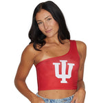 Indiana Hoosiers Crimson One Shoulder Top