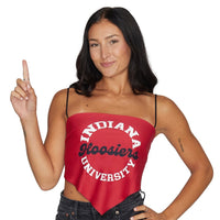 Indiana Hoosiers Crimson Strap Bandana Top