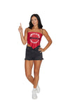 Indiana Hoosiers Crimson Strap Bandana Top