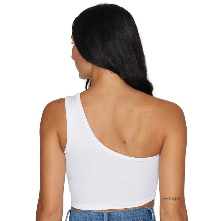 Indiana Hoosiers White One Shoulder Top