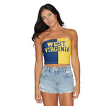West Virginia Mountaineers Two Tone Tube Top