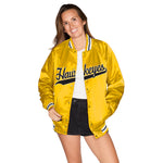 Iowa Hawkeyes Satin Letterman Bomber Jacket