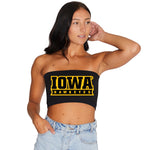 Iowa Hawkeyes Black Bandeau Top