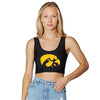 Iowa Hawkeyes Black Crop Tank Top